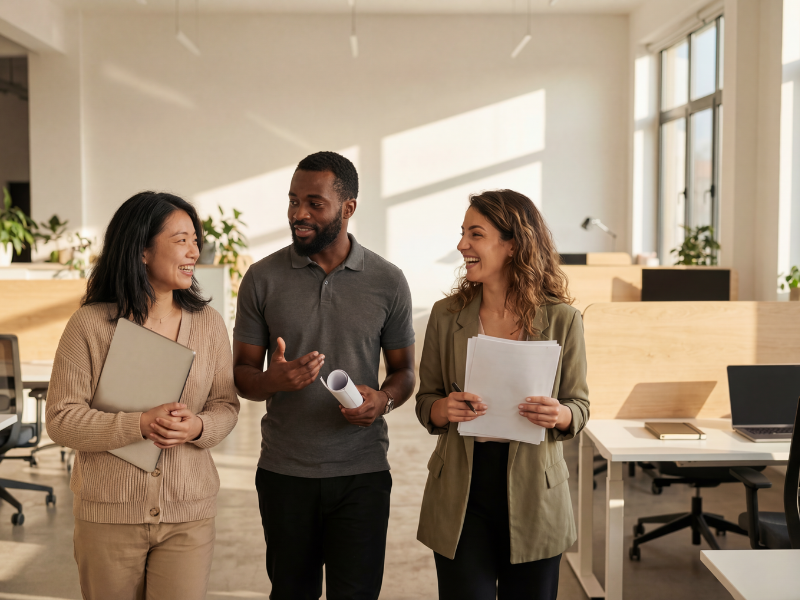 Image showing HR Team walking in the office