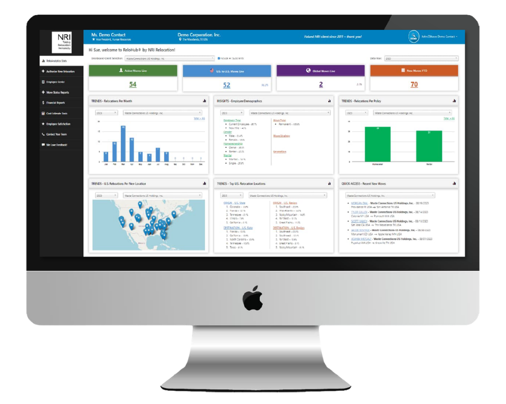 NRI Relocation's ReloHub Relocation Software Technology